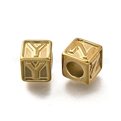 26 Stück 26 Stile 304 Edelstahl Würfelperlen&nbsp;STAS-V009-01G