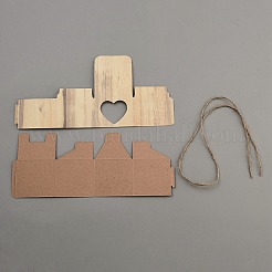 Scatole di caramelle di carta con finestra a cuore cavo&nbsp;CON-TAC0009-06