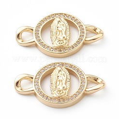 Connettori in ottone con micro pavimentazioni in zirconia cubica trasparente&nbsp;ZIRC-Z014-03G