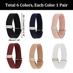6 paio di fermamaniche in poliestere da 6 colori&nbsp;AJEW-GA0007-31
