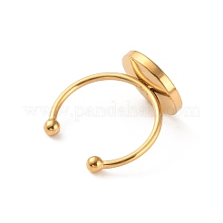 Ionenplattierung (IP) Edelstahl offene Manschette Ring Zubehörse&nbsp;FIND-WH0147-11B-G