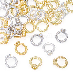 40 Stück 4 Farben Messing Ring Charm Verbinder&nbsp;KK-TA0008-48