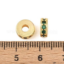 Perles de zircone cubique micro pave en Laiton&nbsp;KK-H533-01G-03