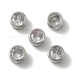 Dia-Charms mit Gestellbeschichtung aus Messing mit Mikropavé-Zirkonia&nbsp;KK-C020-13P