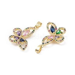 Pendentifs en laiton avec zircon cubique micro pavé&nbsp;KK-E068-VC408