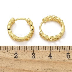 Pendientes de aro de latón con forma de corazón&nbsp;EJEW-F359-10G-01