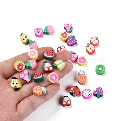 100pcs handgemachte Polymerton-Fruchtthemaperlen&nbsp;CLAY-YW0001-10