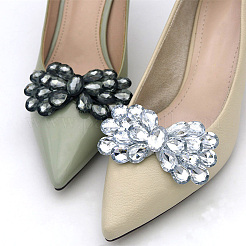 2 Stück Legierungs-Strass-Schuhdekorationen&nbsp;AJEW-FG0002-87C
