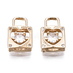 Messing micro pave klar zirkonia charme&nbsp;KK-S359-095-RS
