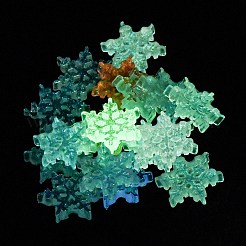 Cabochons décodés en résine électrolytique et lumineuse&nbsp;RESI-Z032-01D