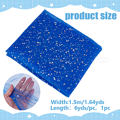 6 Yards Polyester-Netzgewebe mit Sternmuster&nbsp;DIY-WH0060-94C