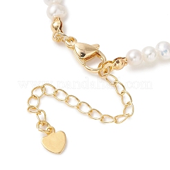 Armbänder aus natürlichen Süßwasserzuchtperlen und Messingperlen für Damen&nbsp;BJEW-JB13367