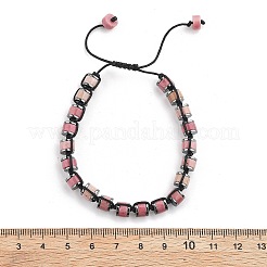 Bracelets réglables en dentelle de bois naturel et perles tressées en hématite synthétique non magnétique&nbsp;BJEW-Z090-01N