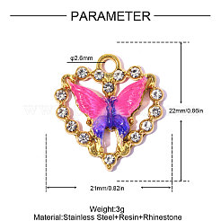Strassanhänger aus Edelstahl 304&nbsp;STAS-OY015-36G-02