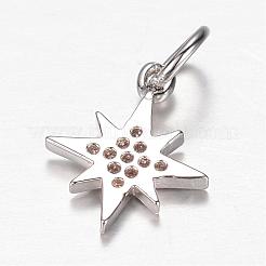 Adornos de latón micropavé de circonia cúbica&nbsp;ZIRC-K045-07P