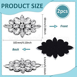 2 pz accessori per costumi con strass in vetro e fiori&nbsp;FIND-FG0004-81B