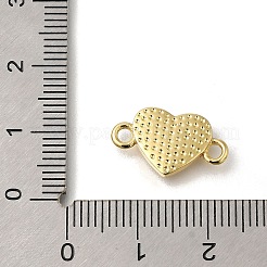 Dijes de conector de corazón de concha pavé de latón&nbsp;KK-R002-28G