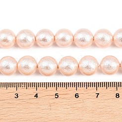 Falten texturierte Shell Perlen Perlenstränge&nbsp;BSHE-E016-10mm-09