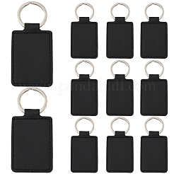 Porte-clés pendentif rectangulaire en similicuir cuthollow 12 pièce&nbsp;KEYC-CL0001-11A
