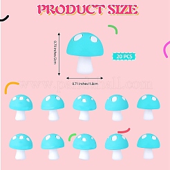 20 pz perline focali in silicone a forma di fungo&nbsp;JX901H