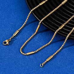Collares de cadena de caja de columna de acero inoxidable 304 de 2 mm&nbsp;NJEW-K291-02G