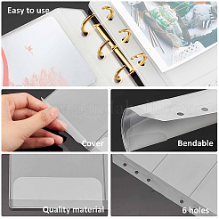 Ahademaker 16pcs 4 style a6 taille 6 trous pochettes de reliure&nbsp;ABAG-GA0001-17