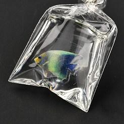 Pendentifs en résine avec anneau de saut en fer&nbsp;LS-RESI-A015-03B