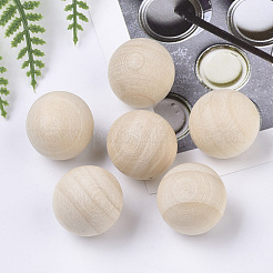 Boule ronde en bois naturel&nbsp;WOOD-T014-40mm