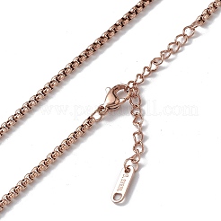 Collana a catena con placcatura ionica (ip) in acciaio inossidabile 304 per uomo e donna&nbsp;NJEW-K245-020C