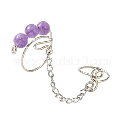 Anelli gemelli di gemme naturali&nbsp;RJEW-JR01072