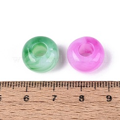 Zweifarbige europäische Perlen aus Acryl&nbsp;OACR-Q200-24