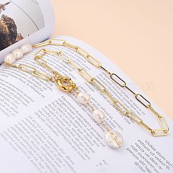 Colliers à pendentif perle baroque naturelle&nbsp;NJEW-JN03086