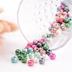 Perles rondes en bois naturel&nbsp;X-WOOD-Q017-8mm-M-LF