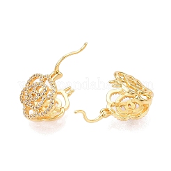 Aretes de aro con circonitas cúbicas transparentes&nbsp;EJEW-N054-62G