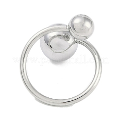 Bague ouverte ronde en acier inoxydable 304 anti-ternissement pour femme&nbsp;RJEW-C097-07P
