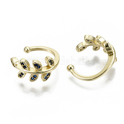 Pendientes de latón con micro pavimento de circonita&nbsp;EJEW-S201-235B-G-NR
