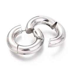 Orecchini a cerchio huggie in acciaio inossidabile 202 anti-ossidazione&nbsp;EJEW-O087-08D-P