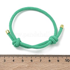 Fabrication de bracelets coulissants en cordon Milan rond en nylon ajustable&nbsp;FB-H001-01G-11