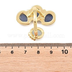 Bagues manchettes en aventurine bleue naturelle et en aigue-marine naturelle&nbsp;GG-G001-03G-07