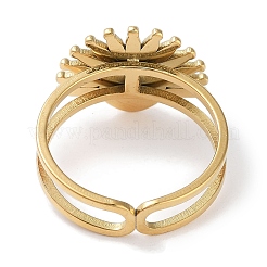 Placcatura ionica (ip) anello in acciaio inossidabile 304&nbsp;RJEW-B059-01G