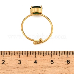 Anillos tipo brazalete de acero inoxidable 304 con circonita cúbica individual engastada para mujer.&nbsp;SA-CBAABBA-08A-G