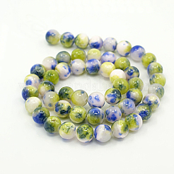 Abalorios de jade natural persa hebras&nbsp;G-D434-6mm-05