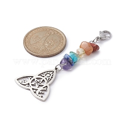 Anhängerdekorationen aus natürlichen Chakra-Edelsteinsplittern&nbsp;HJEW-JM01271