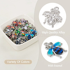 60pcs 12 pendentifs en alliage de couleurs&nbsp;ENAM-TA0001-61
