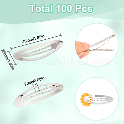 100 pieza de accesorios para pinzas de pelo de hierro&nbsp;PHAR-SC0001-002B