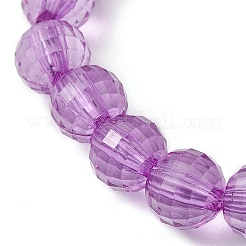Bracelets ronds à facettes en acrylique transparent&nbsp;BJEW-JB10248-02