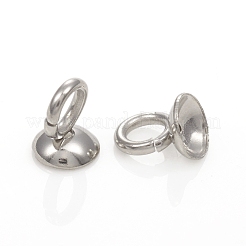 Pendentifs à capuchon de perle en acier inoxydable 201&nbsp;STAS-G224-24P-05