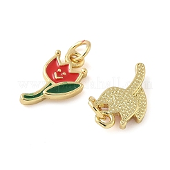 Messing Emaille Anhänger / charms&nbsp;KK-C110-17C-01G