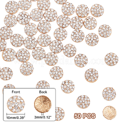 50 cabochon di strass in cristallo di vetro in lega&nbsp;PALLOY-AR0001-14G