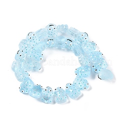 Brins de perles en verre émaillé transparent&nbsp;GLAA-B021-05G